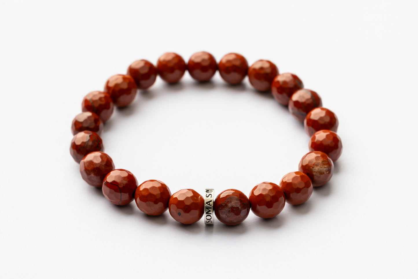 Red Carnelian Faceted Logo Bracelet | Vitality • Empowerment