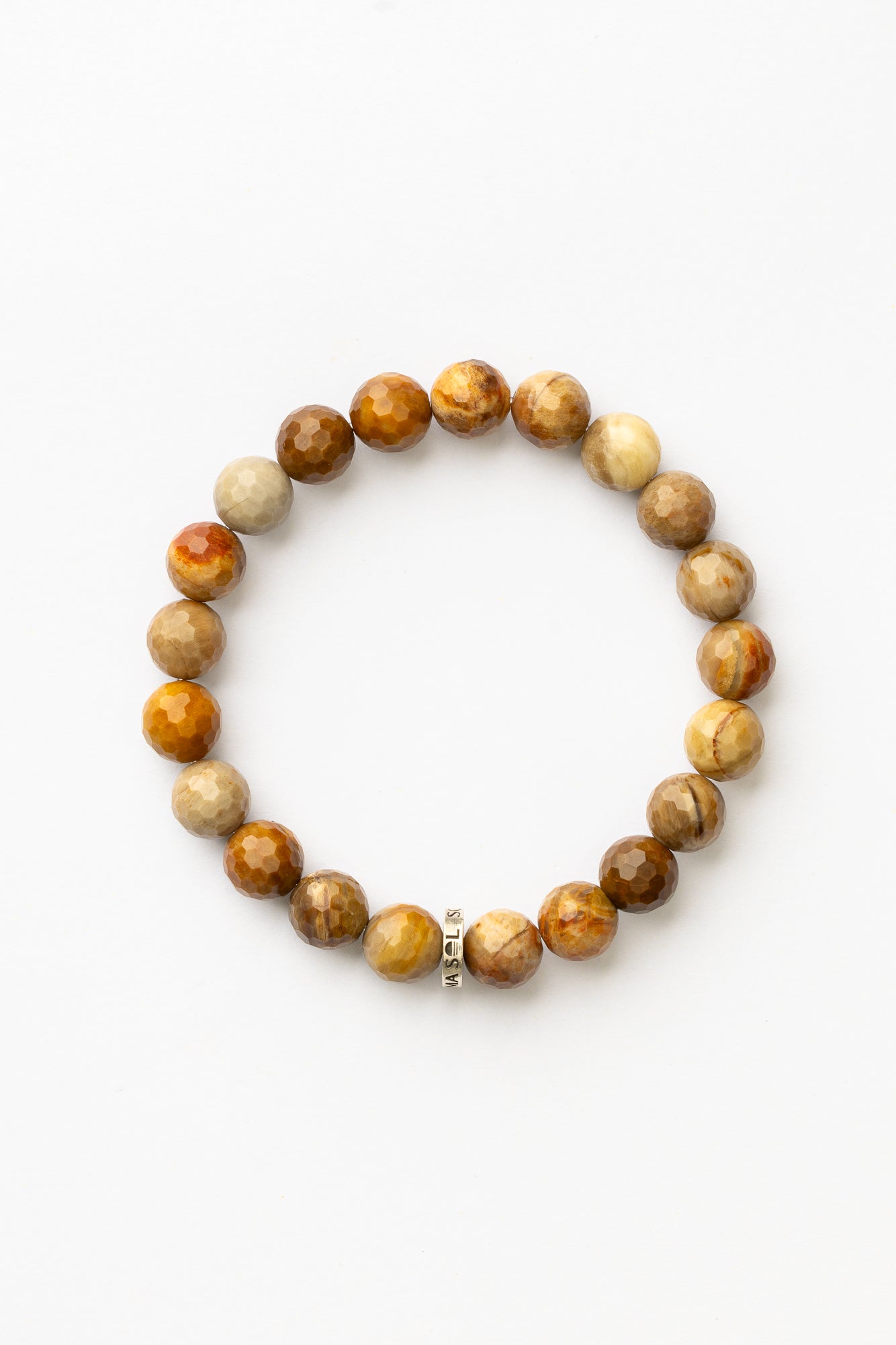 Petrified Wood Faceted Energy Bracelet | Grounding • Wisdom