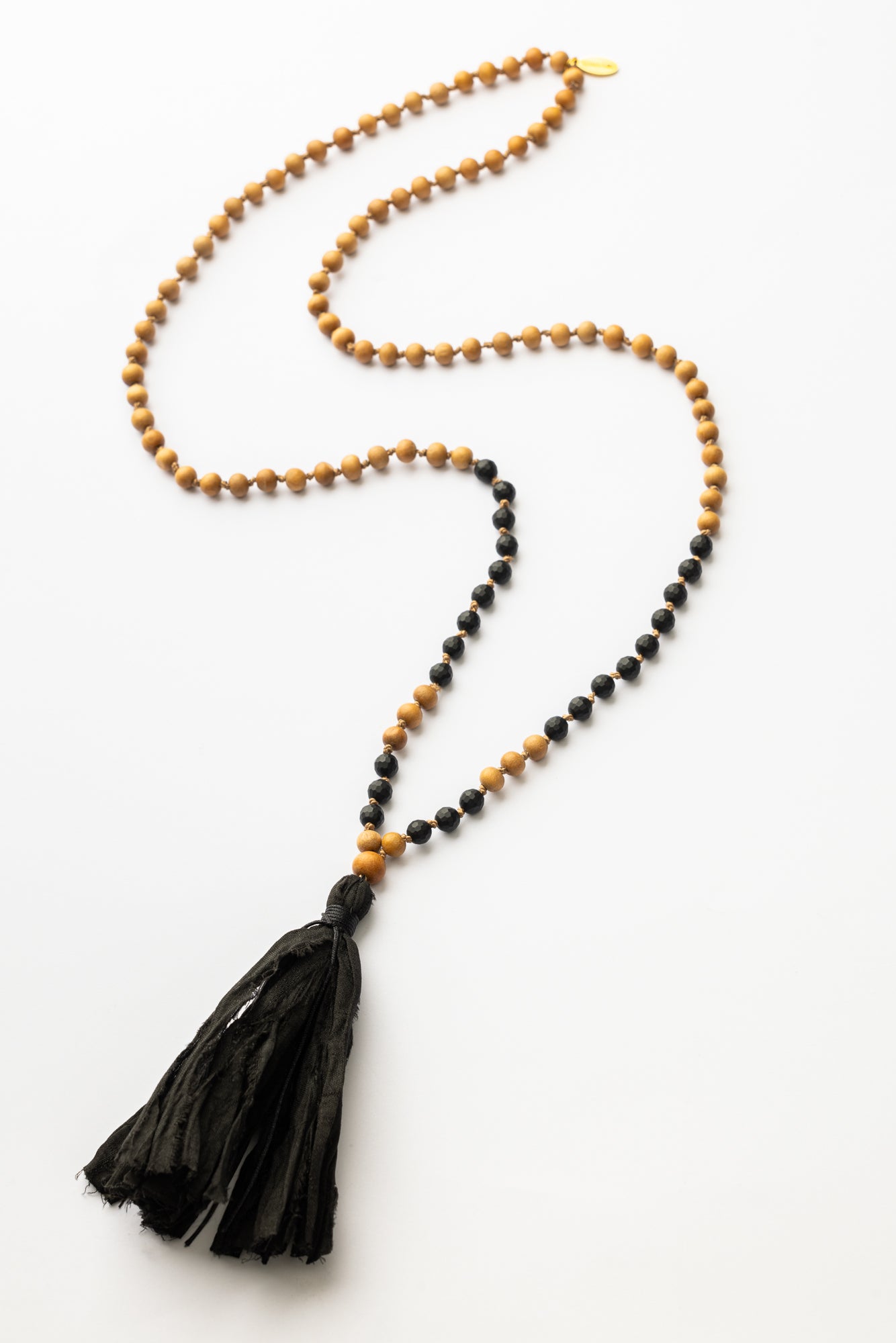 I Am Protected | Sandalwood & Black Onyx Mala