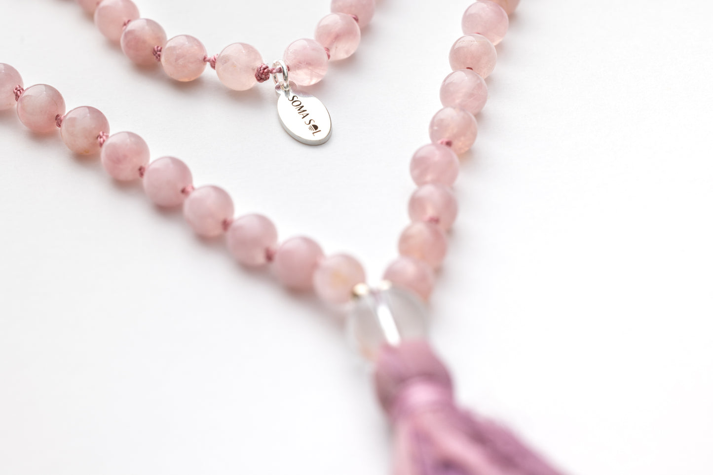 Rose Quartz Mini Mala Necklace | Love • Passion