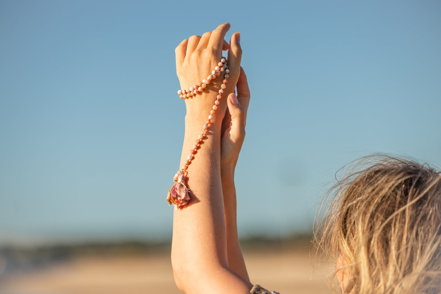 Pink Opal Mala Necklace | Harmony • Compassion
