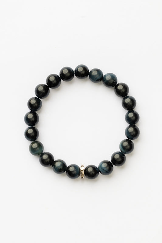 Men's Blue Tiger Eye Energy Bracelet | Strength • Empowerment