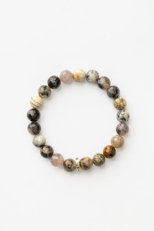 Dendritic Moss Opal Faceted Energy Bracelet | Growth * Intuition