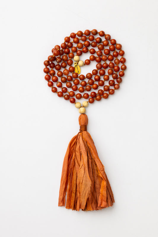 Red Carnelian Mala Necklace | Vitality • Empowerment