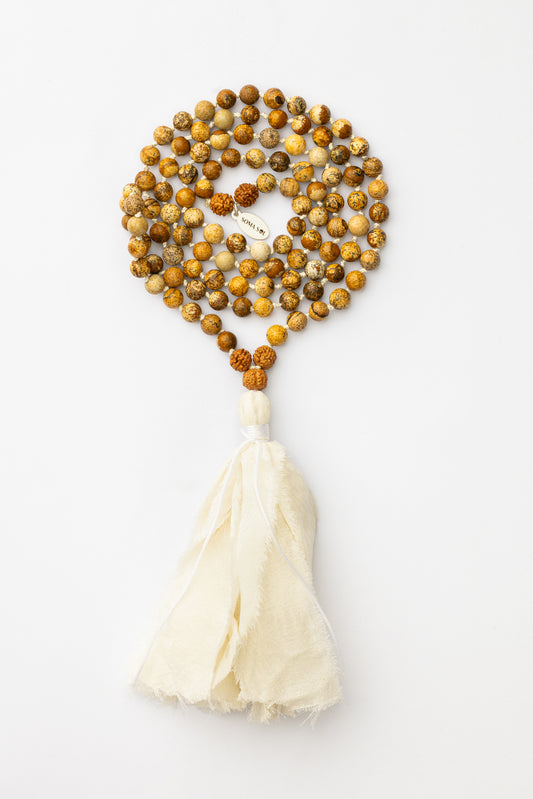 Picture Jasper Mala Necklace | Grounding • Harmony