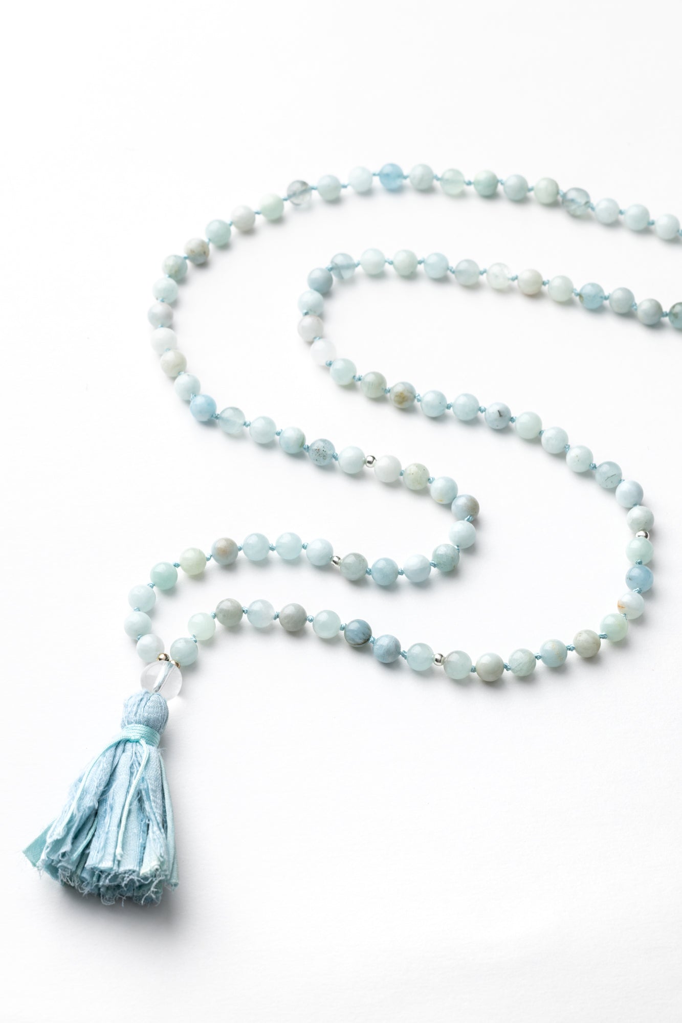 Aquamarine Mala Necklace | Calm • Clarity