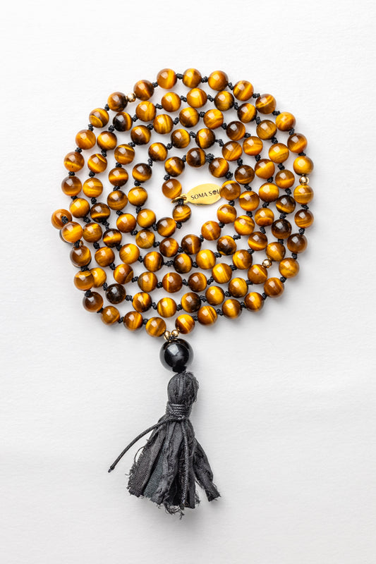 Tiger Eye Mala Necklace | Strength • Empowerment