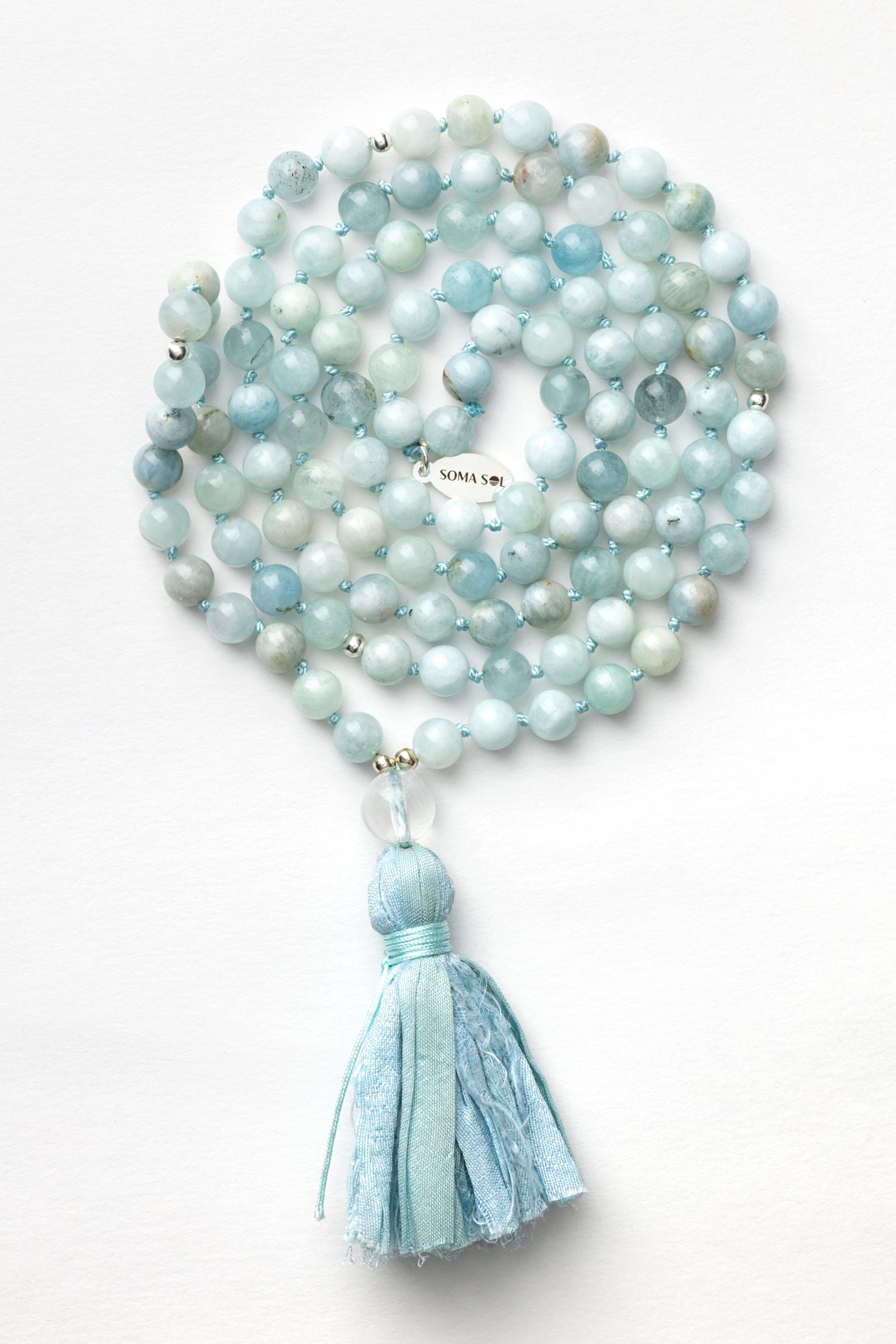 Aquamarine Mala Necklace | Calm • Clarity