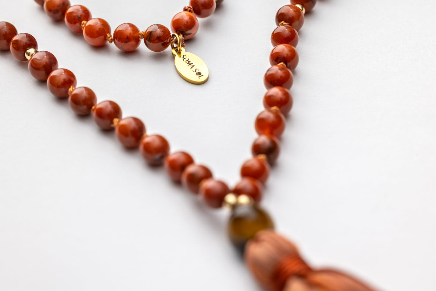 Red Carnelian Mala Necklace | Vitality • Empowerment