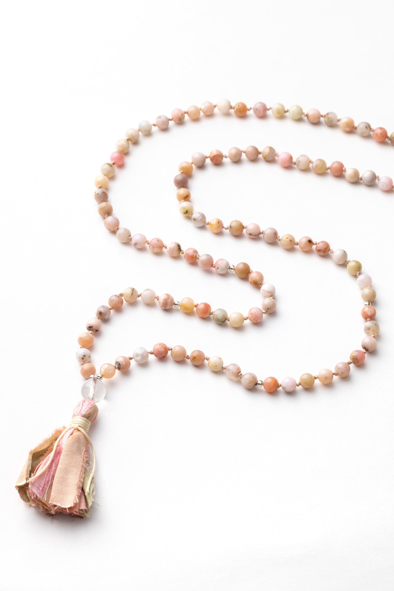 Pink Opal Mala Necklace | Harmony • Compassion